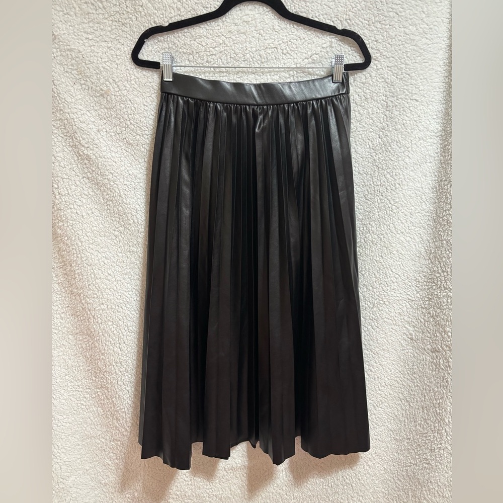 SINCERELY JULES FAUX LEATHER MIDI SKIRT